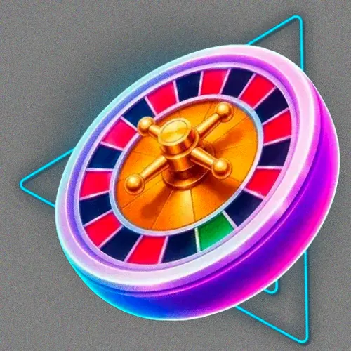 Neon roulette wheel