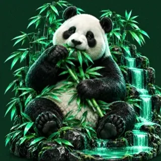 Panda eating bamboo — Fair Go